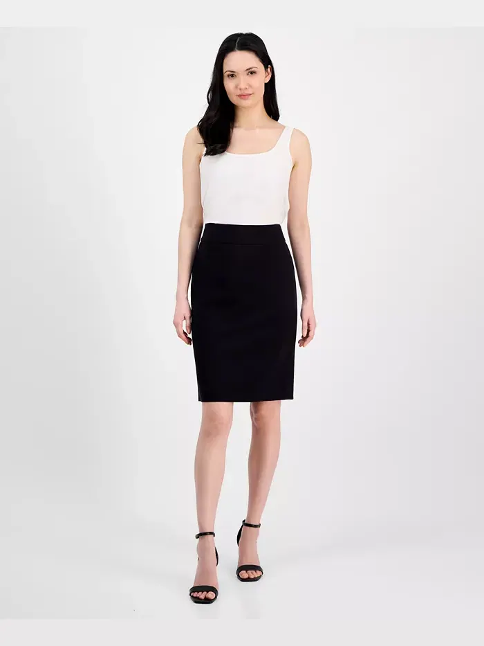 Женская юбка-карандаш до колена Anne Klein — изображение 1 из 4, черный