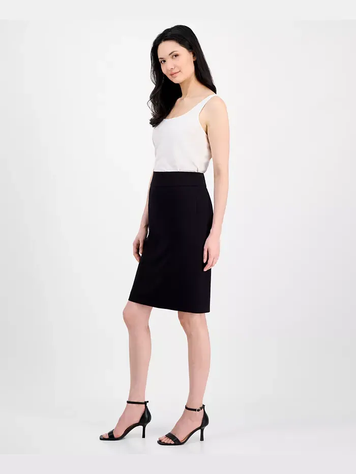 Женская юбка-карандаш до колена Anne Klein — изображение 2 из 4, черный