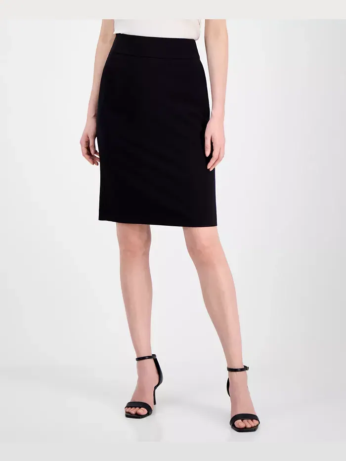 Женская юбка-карандаш до колена Anne Klein — изображение 3 из 4, черный