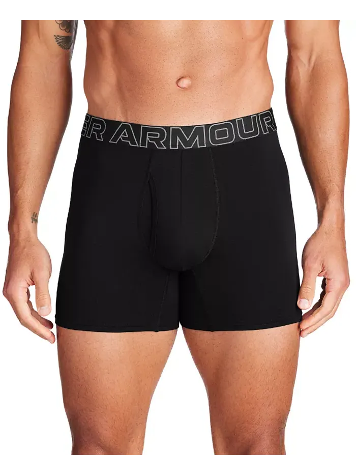 Мужские функциональные однотонные боксеры Performance Solid 6" – набор из 3 штук Under Armour — изображение 1 из 2, черный