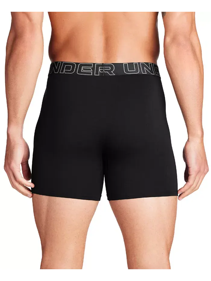 Мужские функциональные однотонные боксеры Performance Solid 6" – набор из 3 штук Under Armour — изображение 2 из 2, черный