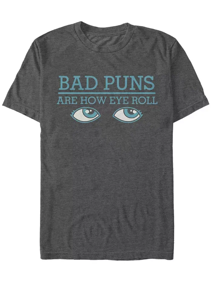 Мужская футболка с коротким рукавом Bad Puns Eye Fifth Sun — изображение 1 из 1, серый