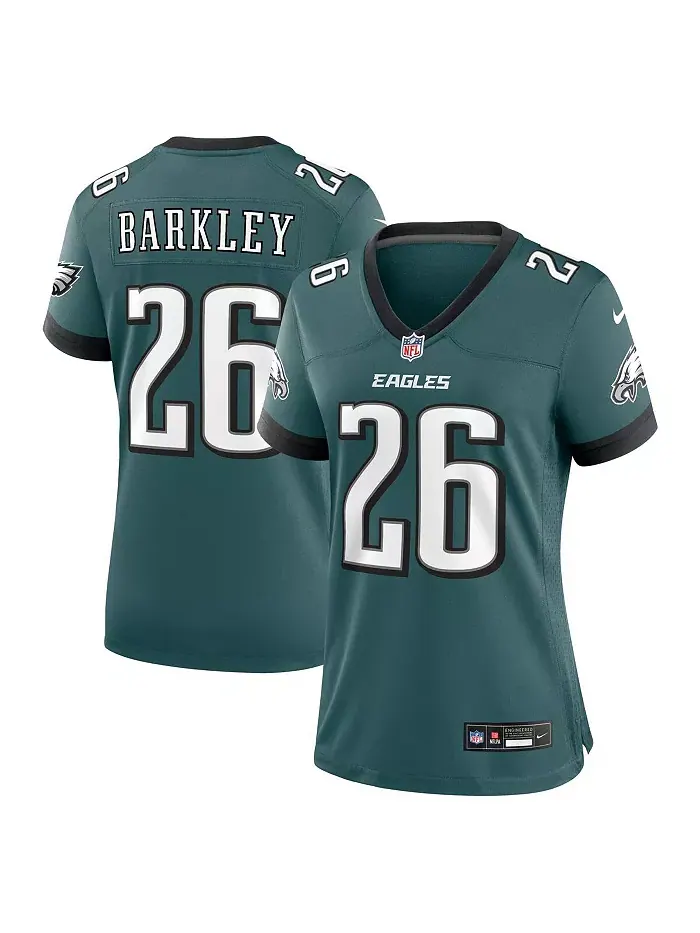 Женская игровая майка Saquon Barkley Midnight Philadelphia Eagles Nike — изображение 1 из 3, зеленый