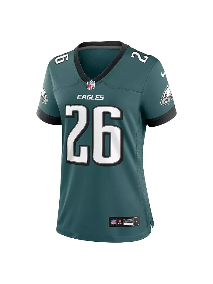 Женская игровая майка Saquon Barkley Midnight Philadelphia Eagles Nike — изображение 3 из 3, зеленый