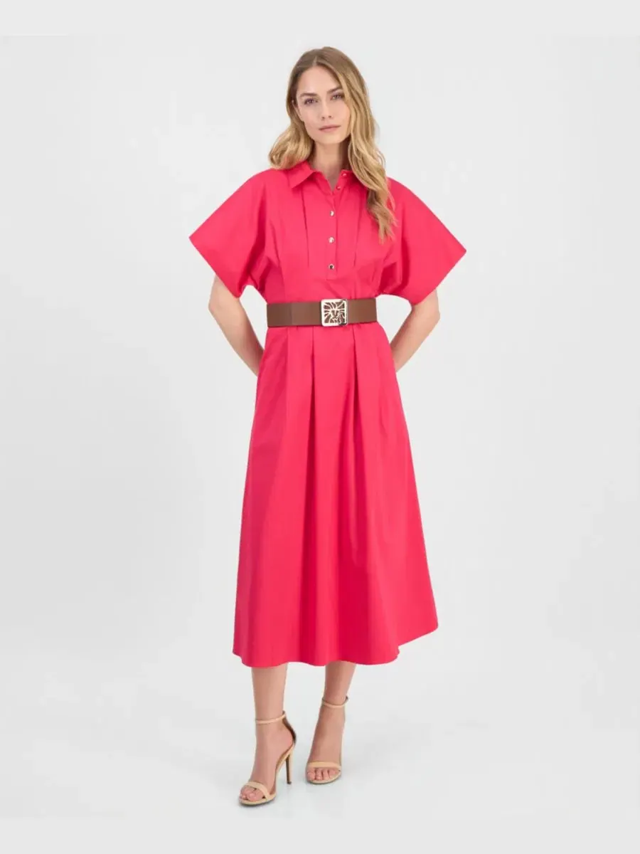 Платье-рубашка с поясом Anne Klein, Гренадин — изображение 1 из 5