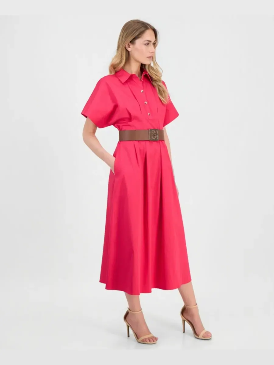 Платье-рубашка с поясом Anne Klein, Гренадин — изображение 3 из 5
