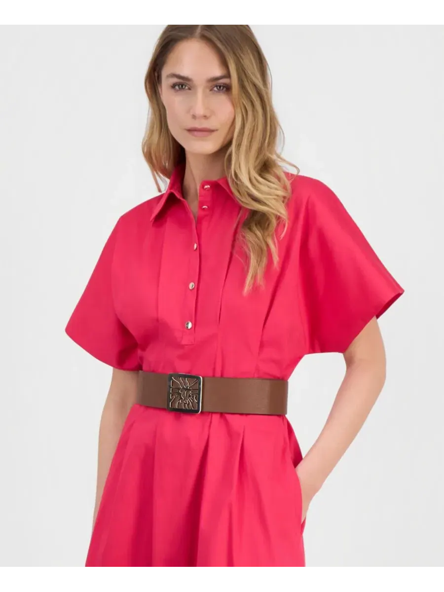 Платье-рубашка с поясом Anne Klein, Гренадин — изображение 4 из 5