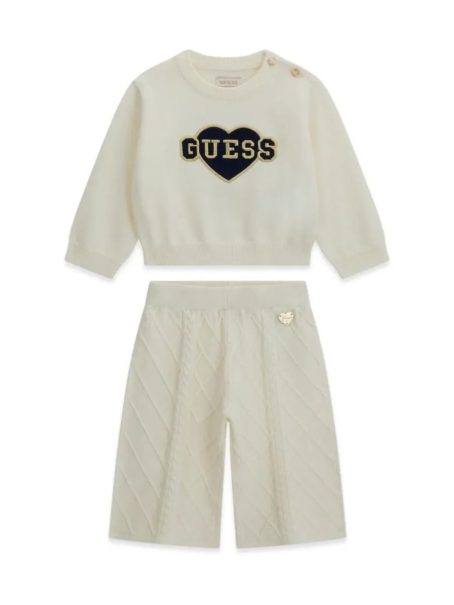 Комплект: джемпер с длинным рукавом и брюки GUESS — изображение 1 из 4, бежевый