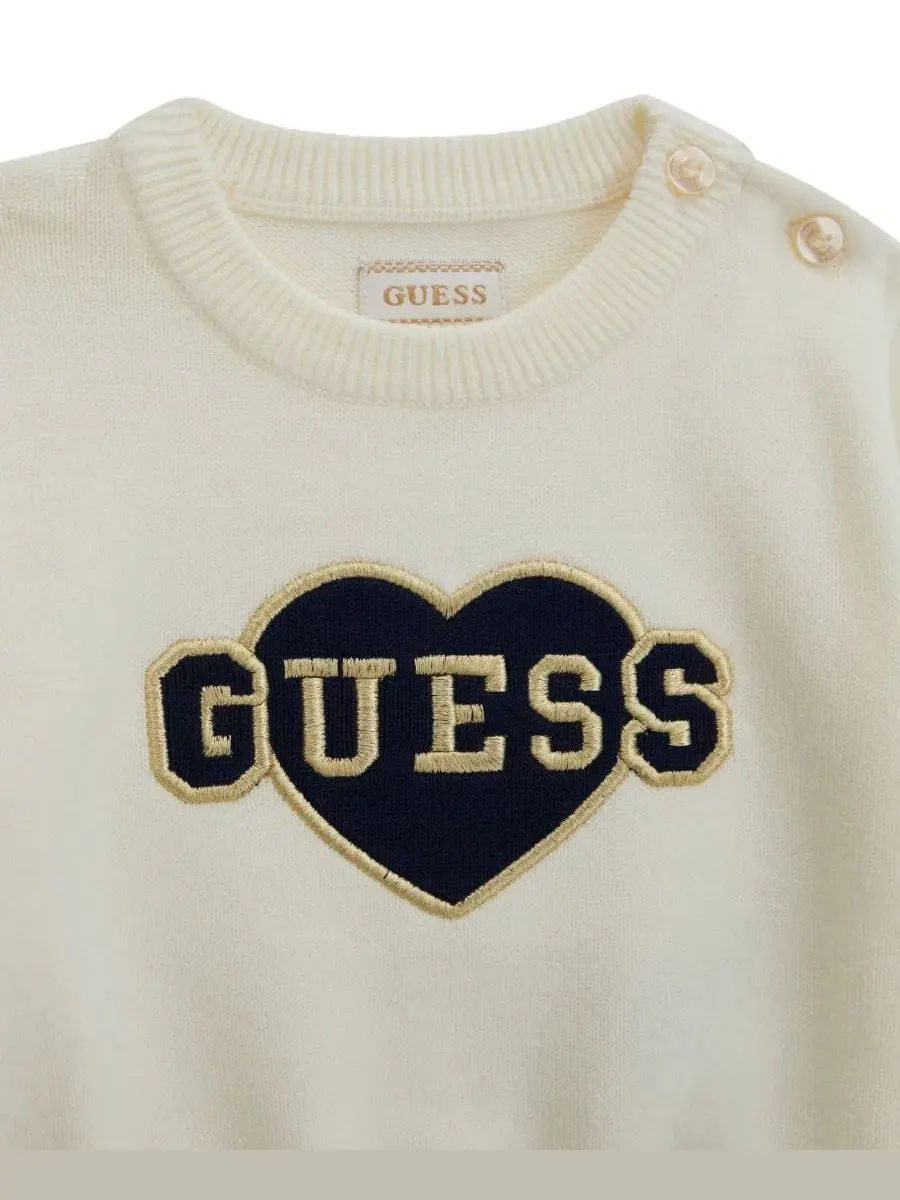 Комплект: джемпер с длинным рукавом и брюки GUESS — изображение 3 из 4, бежевый