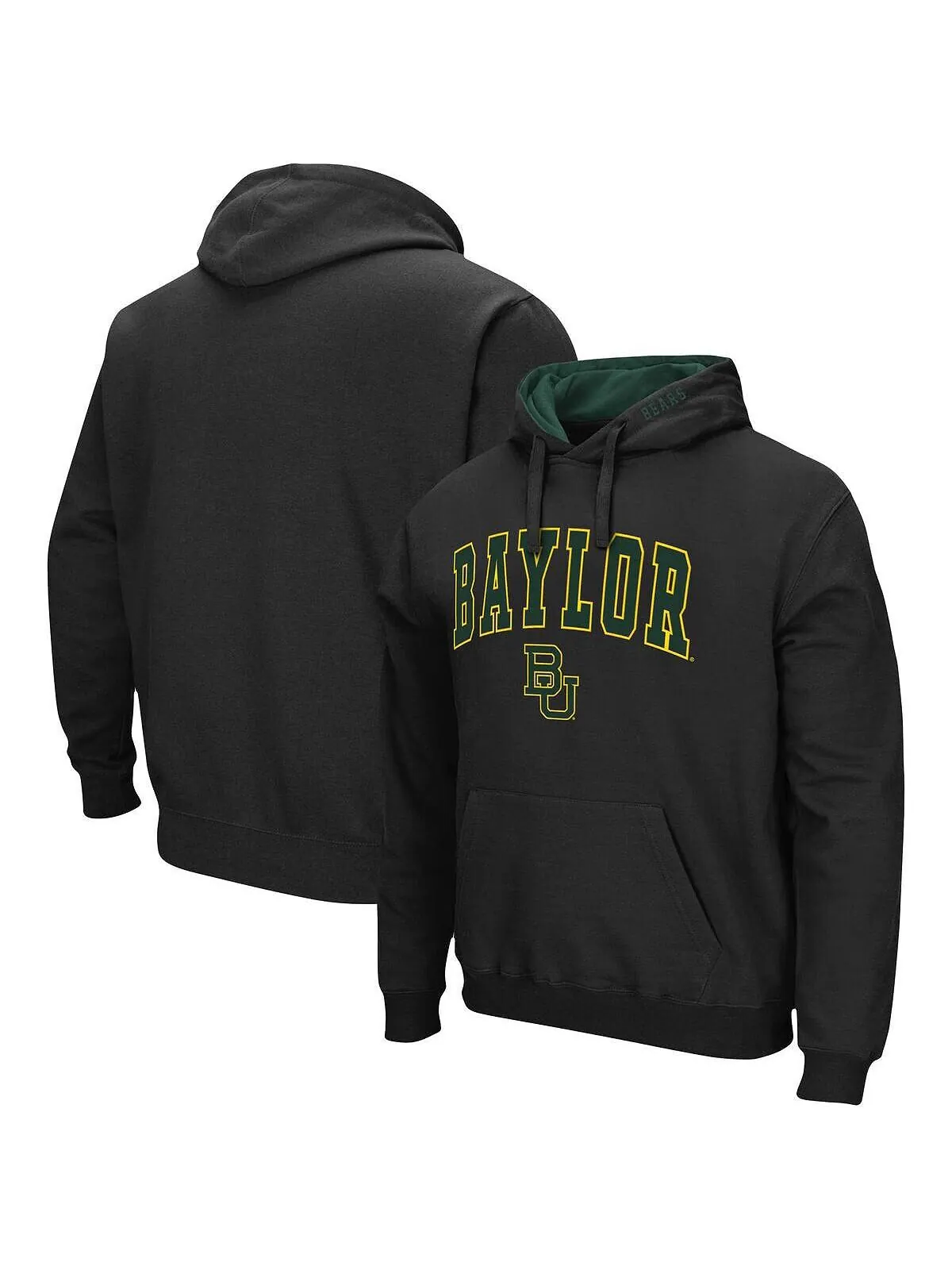 Мужская черная толстовка с капюшоном baylor bears arch logo 3.0 Colosseum — изображение 1 из 3, черный