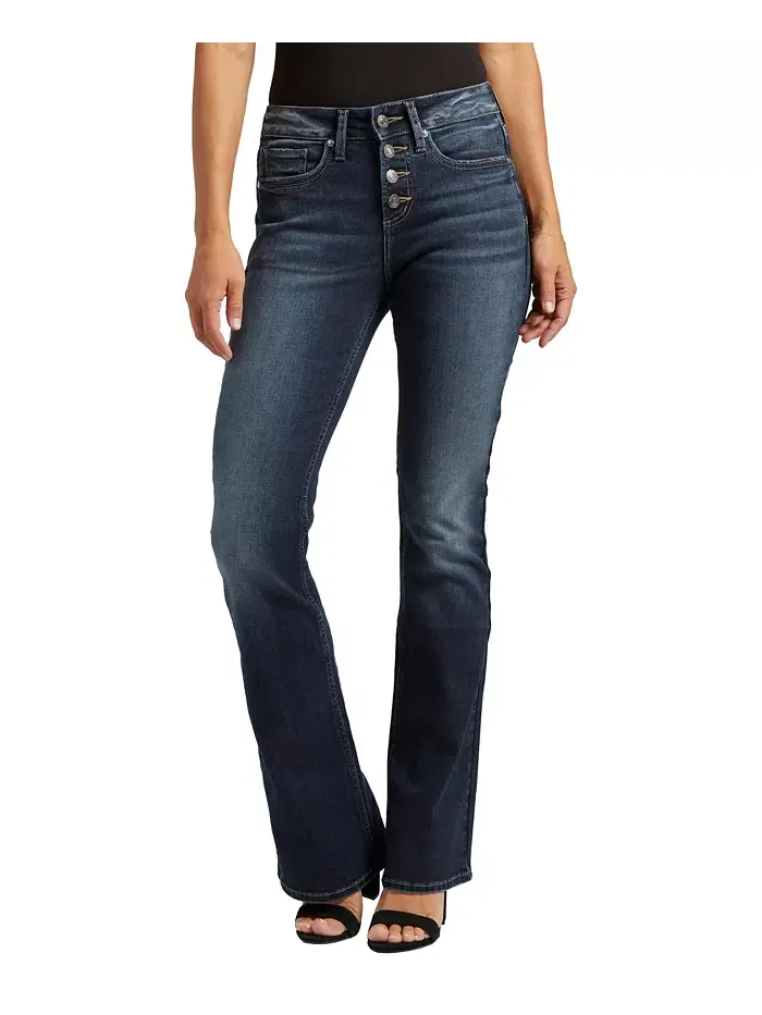 Женские джинсы Suki Mid Rise Bootcut Silver Jeans Co. — изображение 1 из 3, синий