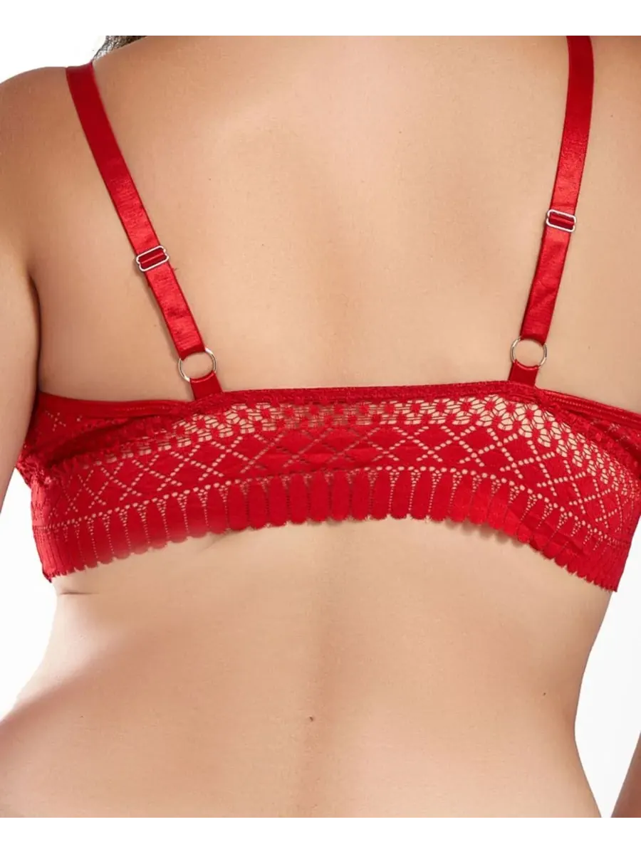 Комплект нижнего белья больших размеров из двух предметов: бюстгальтер-бралетт с мягкими чашечками — изображение 3 из 3