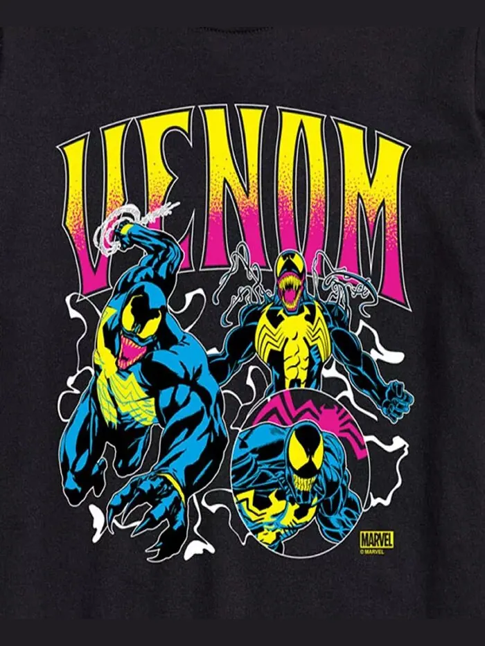 Мужская футболка Venom с коротким рукавом AIRWAVES — изображение 3 из 3, черный