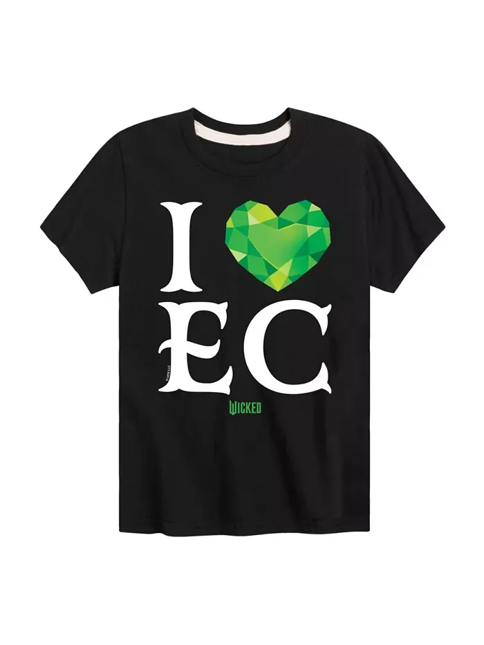 Футболка с принтом I Love EC для мальчиков постарше Wicked — изображение 1 из 3, черный