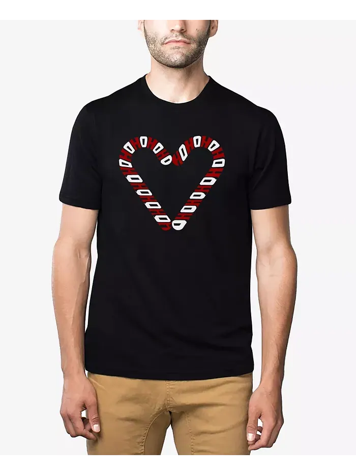 Мужская футболка Premium Blend Word Art "Candy Canes" LA Pop Art — изображение 1 из 3, черный