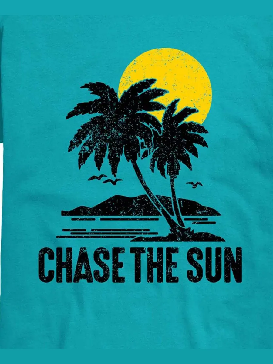Футболка с графическим принтом Chase The Sun AIRWAVES — изображение 3 из 3, синий