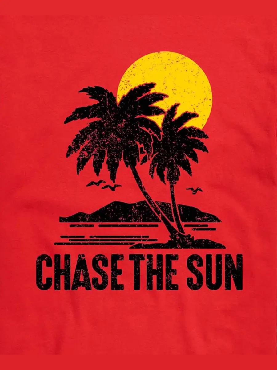 Футболка с графическим принтом Chase The Sun AIRWAVES — изображение 3 из 3, красный