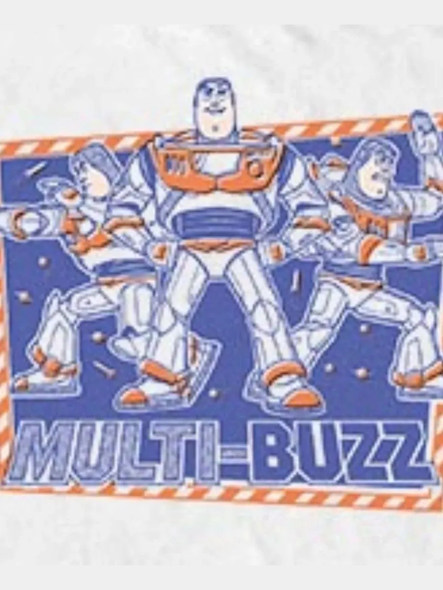 Футболка с принтом Buzz Lightyear Retro Checkerboard Fifth Sun — изображение 3 из 3, белый