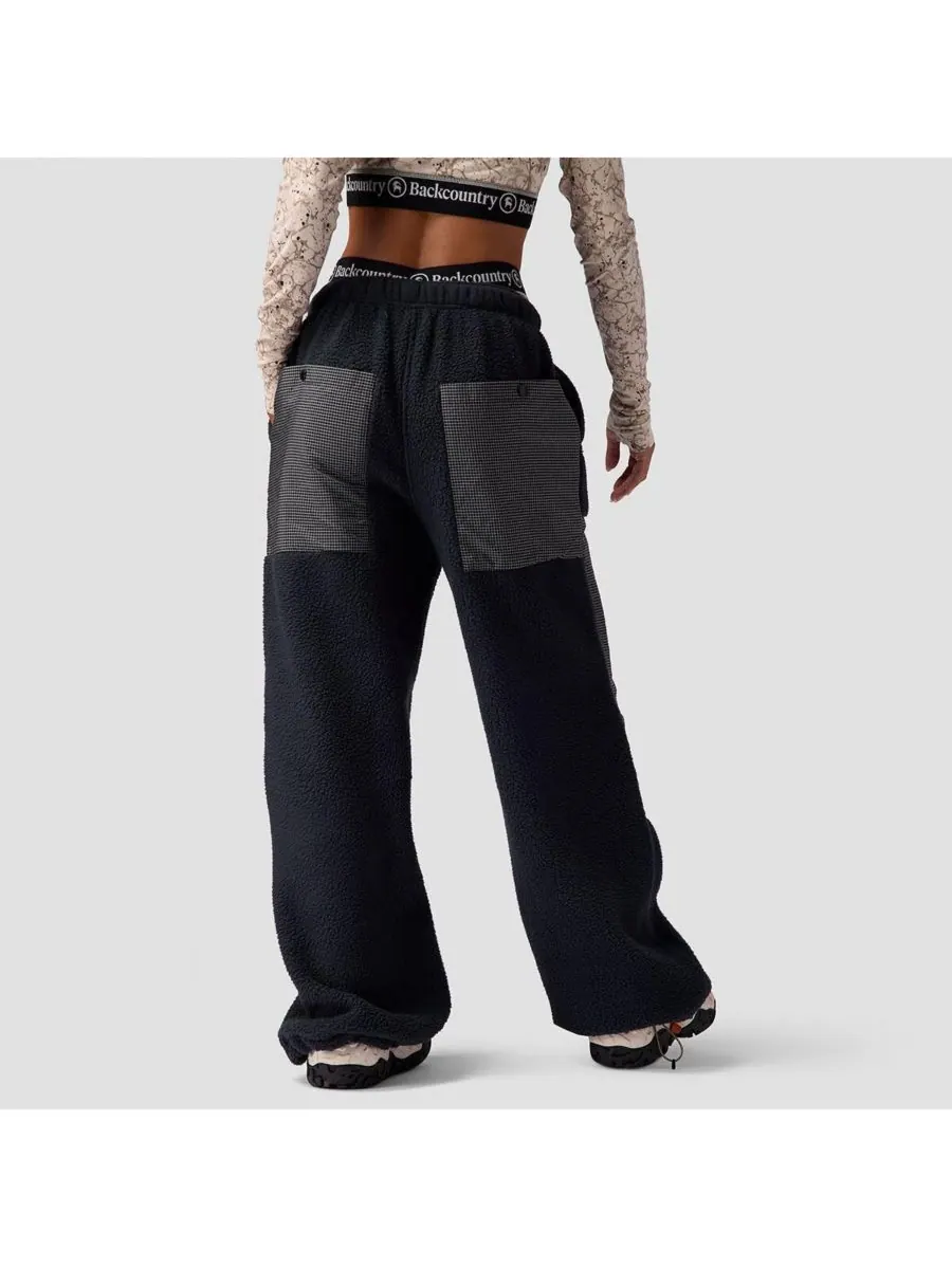 Женские повседневные брюки Wander из флиса с ворсом Backcountry — изображение 3 из 7, черный