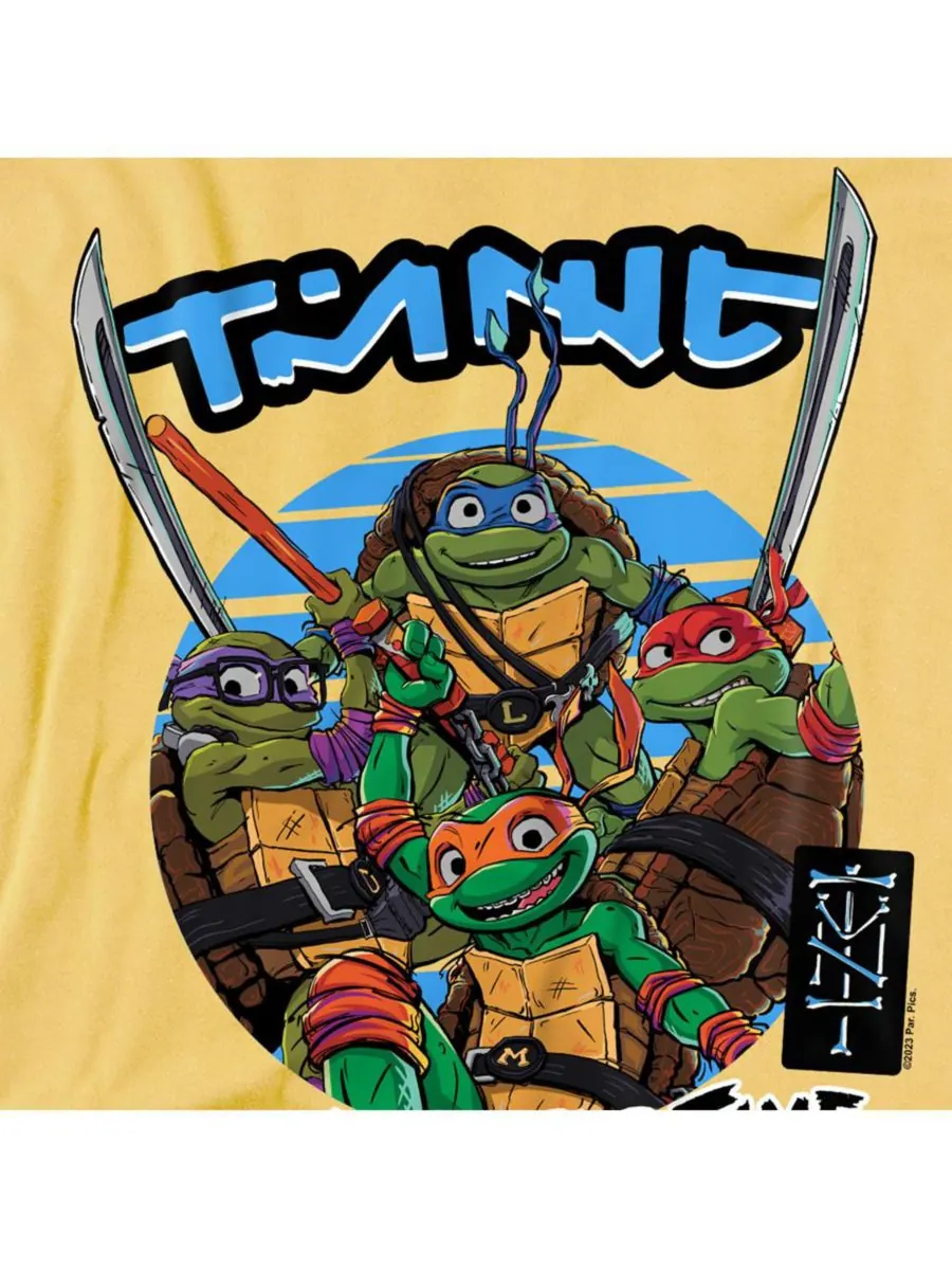 Футболка Big & Tall TMNT Mutant Mayhem Sundown Group TEENAGE MUTANT NINJA TURTLES — изображение 2 из 3, желтый