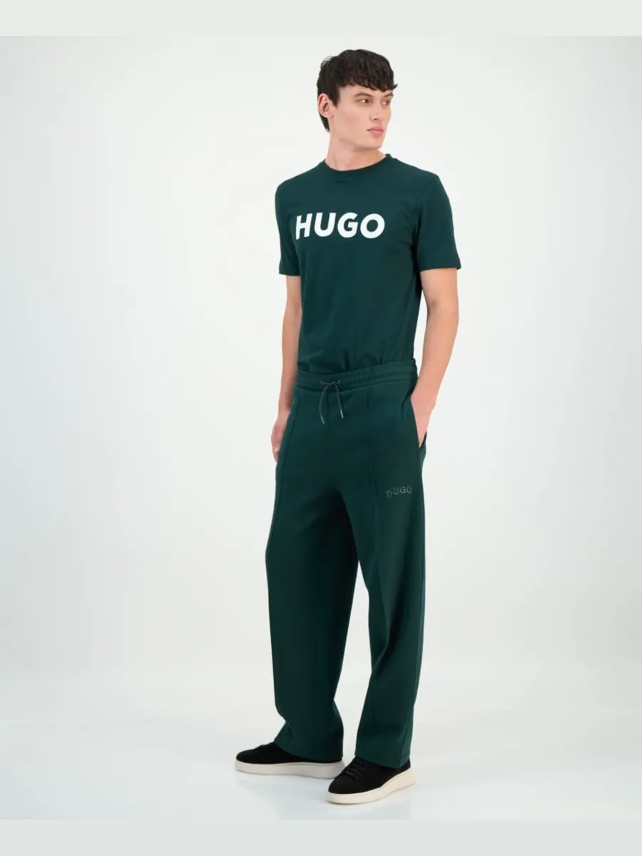 Мужские спортивные брюки Hugo Fit Dadsinolo Regular-Fit с завязками Hugo Boss — изображение 2 из 4, зеленый