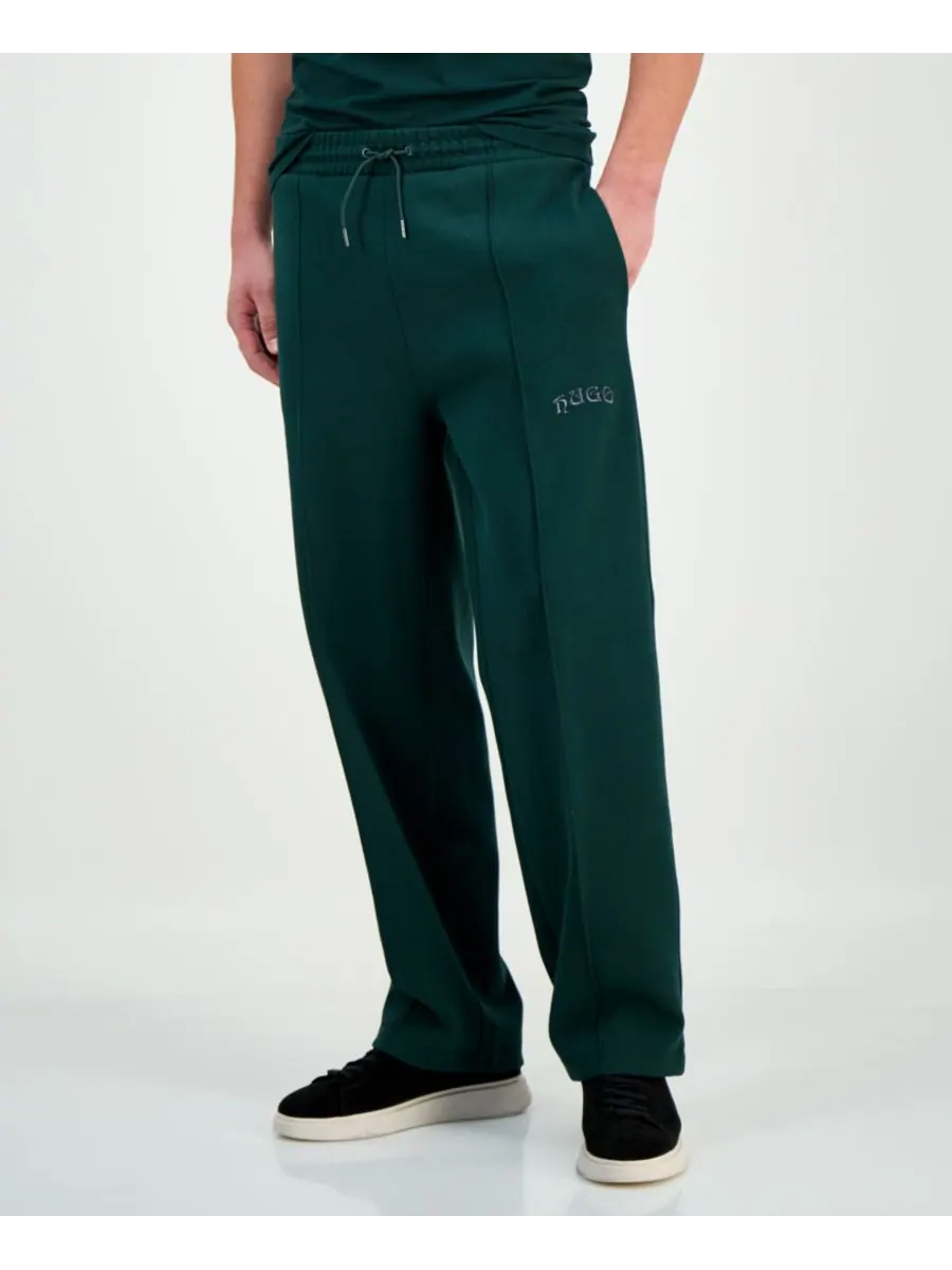 Мужские спортивные брюки Hugo Fit Dadsinolo Regular-Fit с завязками Hugo Boss — изображение 3 из 4, зеленый