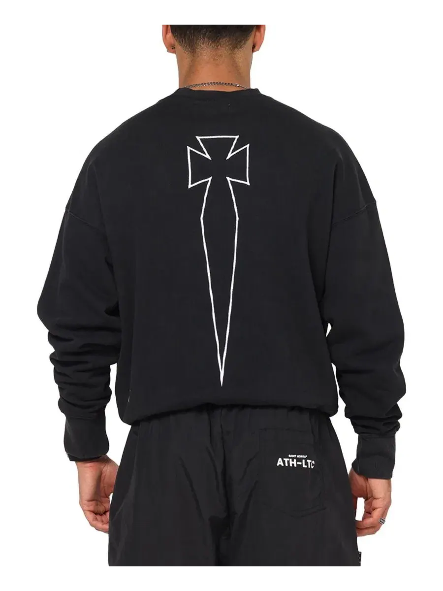 Свитшот мужской с принтом Athltc Crewneck SAINT MORTA — изображение 2 из 5, нет цвета