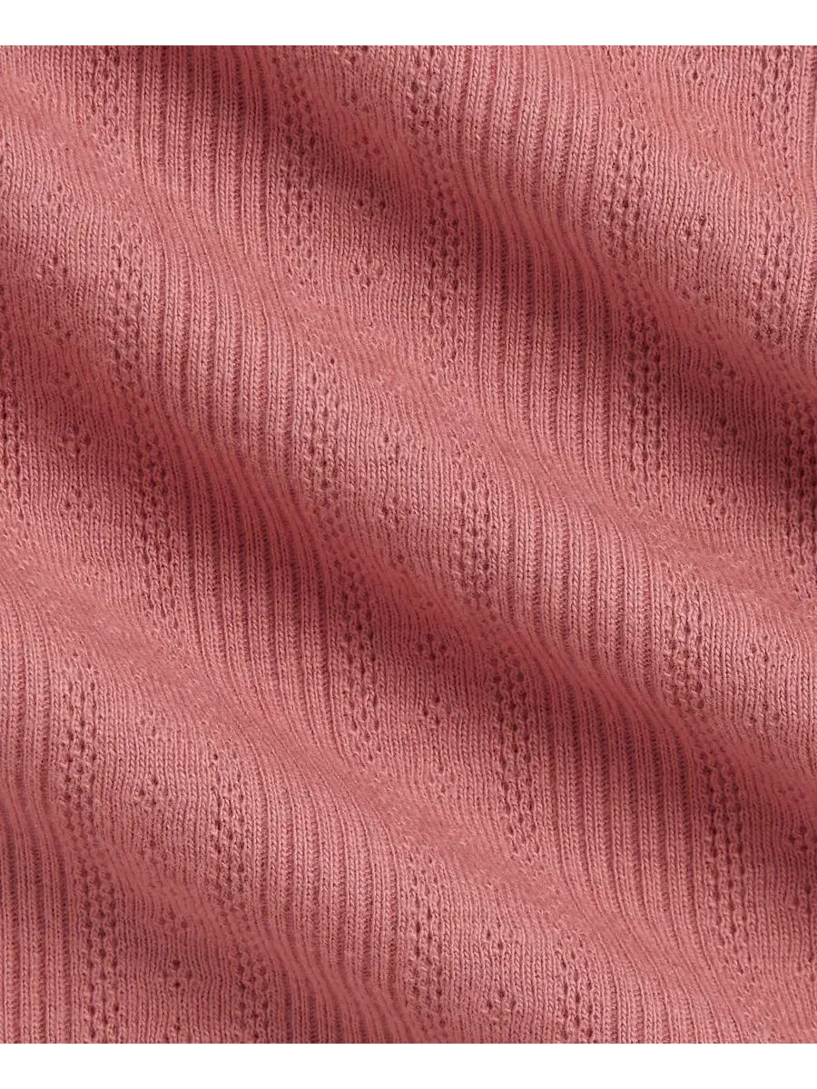 Детский комбинезон-слип с пико-отделкой Pointelle Cotton Polo Ralph Lauren — изображение 4 из 4, розовый
