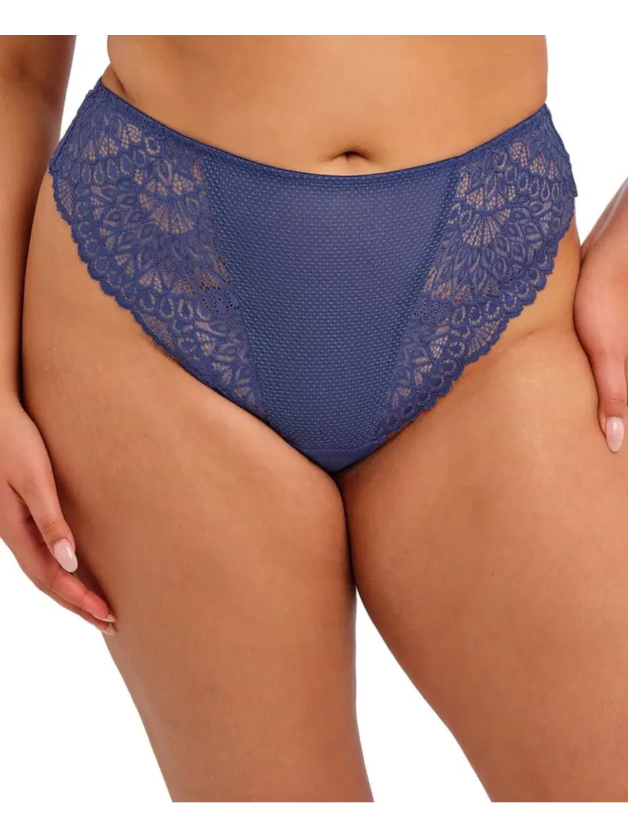 Трусы-слипы с кружевом Tiernie Minimal Coverage Thong Elomi — изображение 1 из 3, джинсовый синий