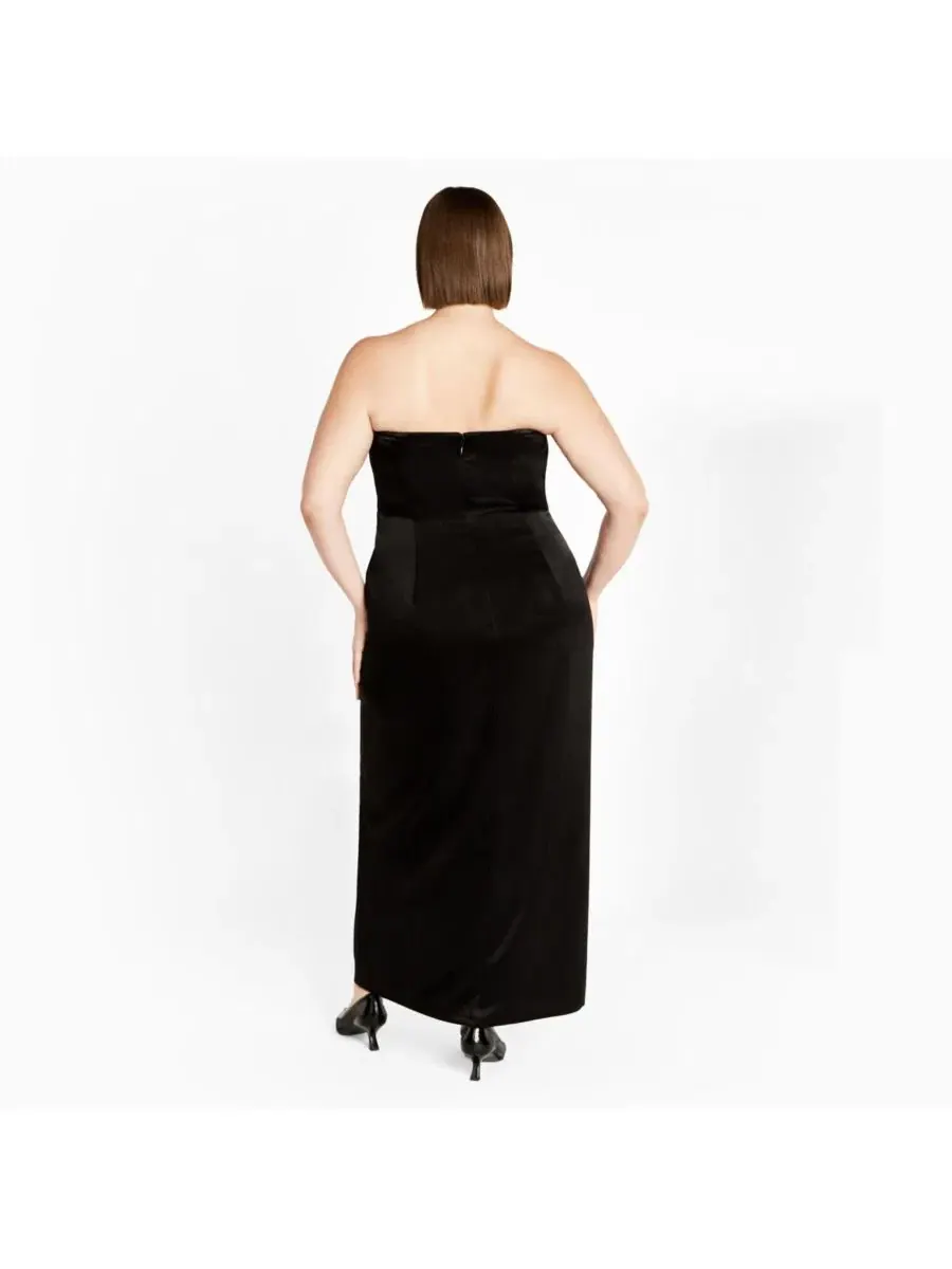 Платье макси Kamari Plus Size, City Chic — изображение 2 из 4, черный