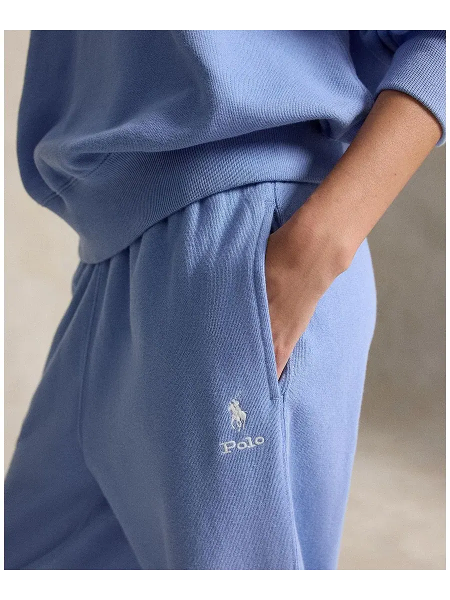 Женские джоггеры с зауженным кроем Island Fleece Knit Polo Ralph Lauren — изображение 3 из 5, синий