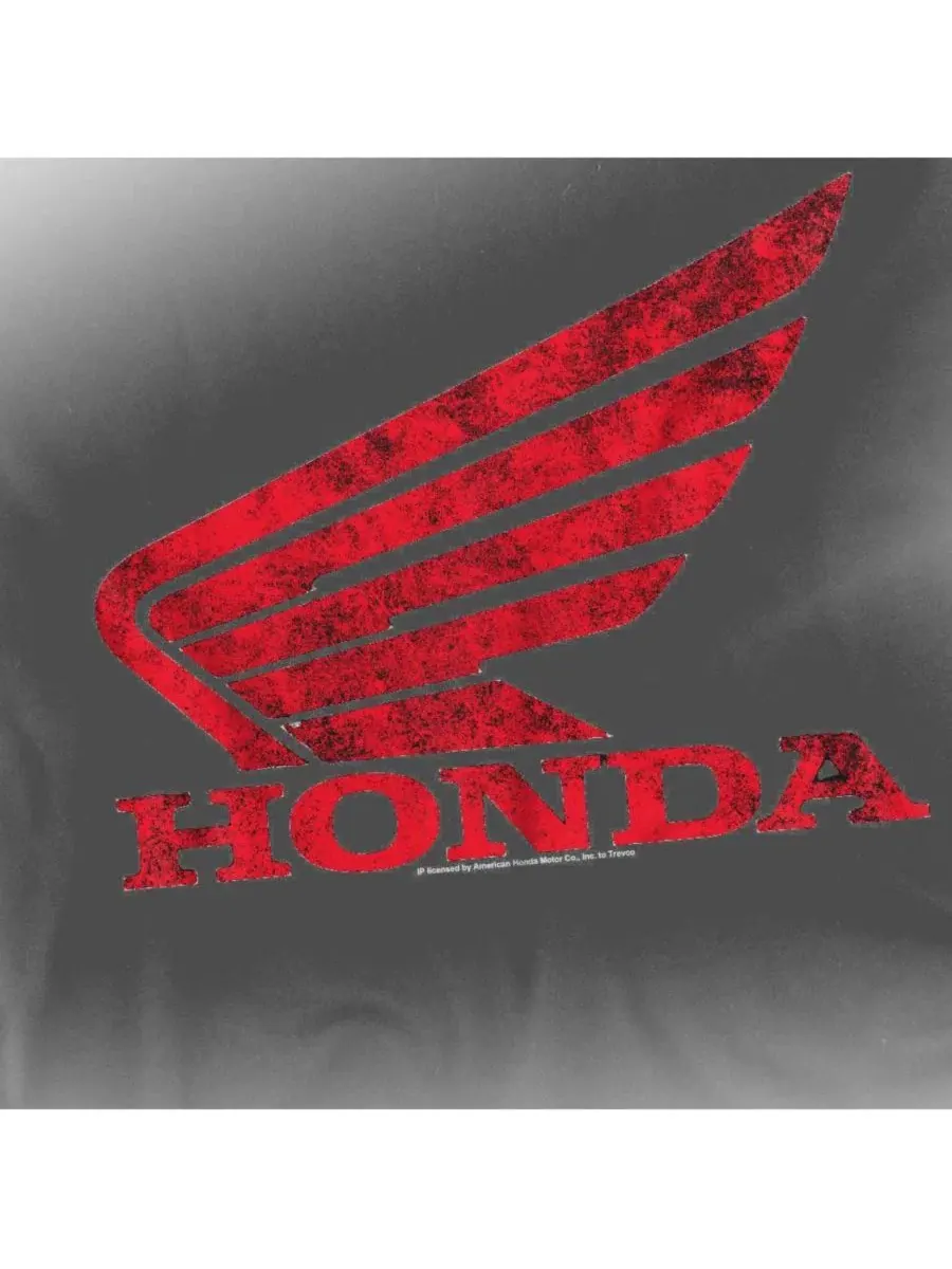 Футболка с принтом Distressed Powersports Wing Honda — изображение 3 из 3, черный