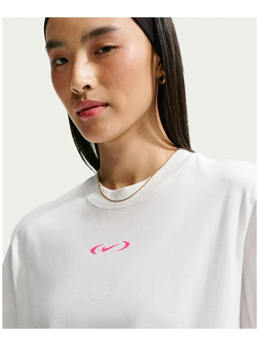 Футболка женская свободного кроя Sportswear Classic Nike — изображение 3 из 5, белый
