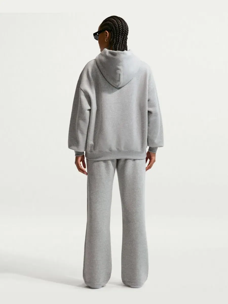 Худи Nike Studio Fleece с капюшоном и полной молнией, оверсайз — изображение 5 из 5, серый