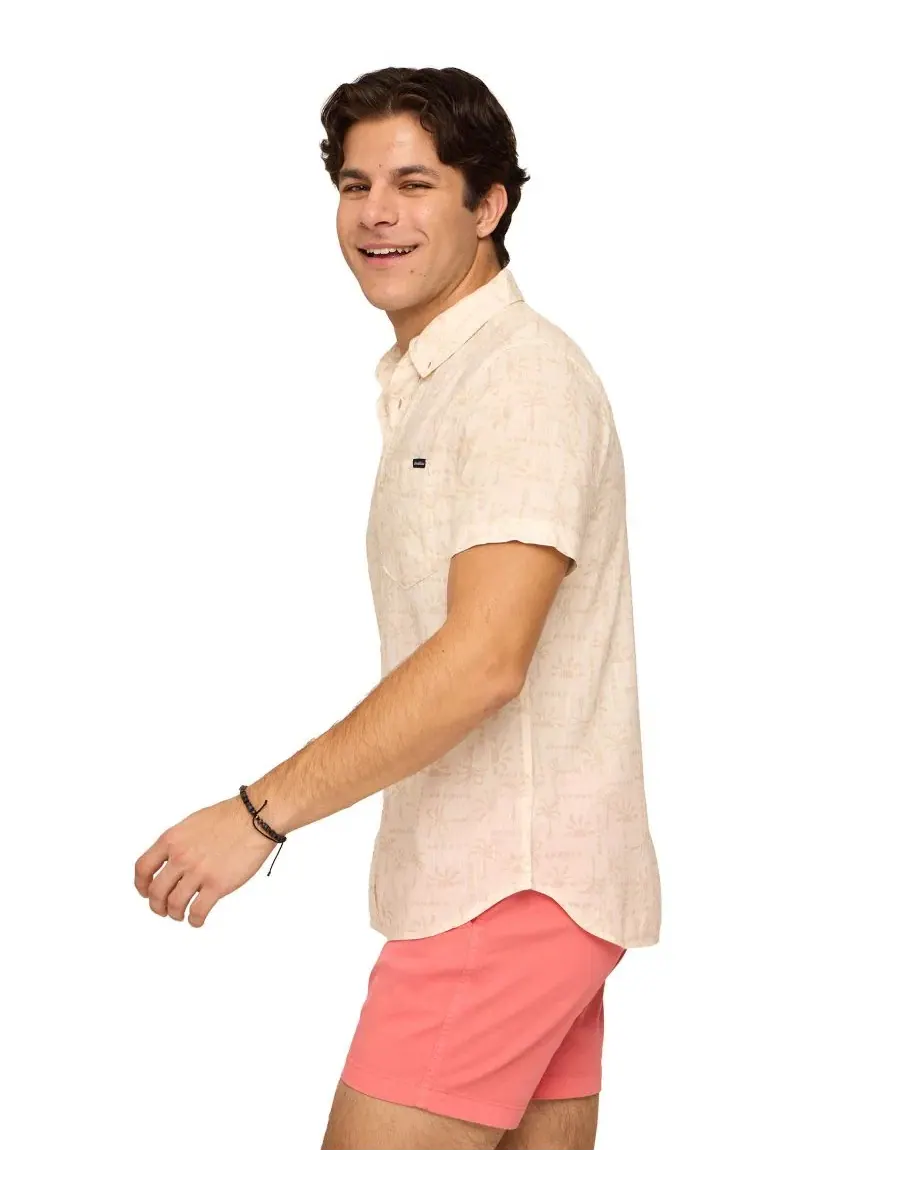 Мужская рубашка с коротким рукавом Easy Goer Chubbies — изображение 3 из 4, коралл