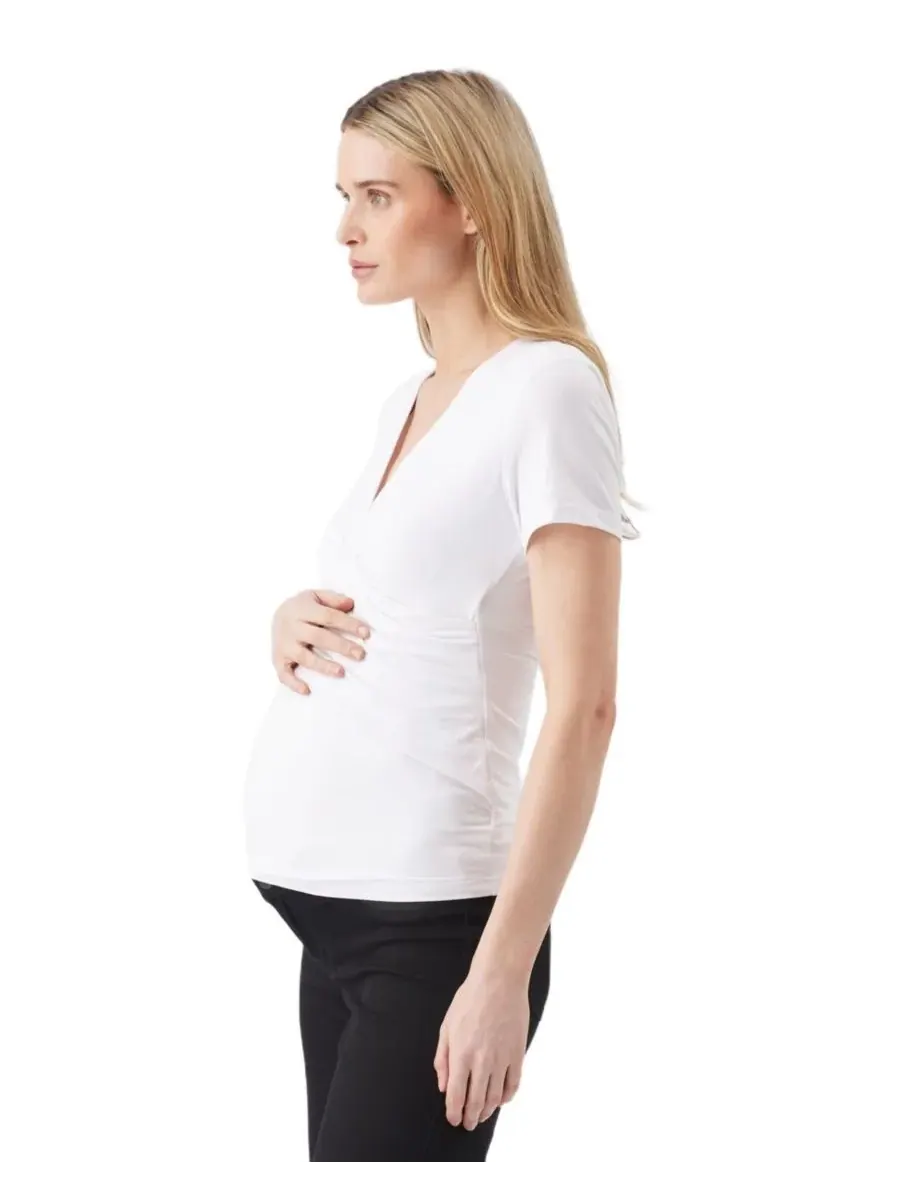 Ripe Maternity Футболка для кормления Maternity Ripe Luxe Knit Embrace Nursing Tee White — изображение 3 из 6, белый
