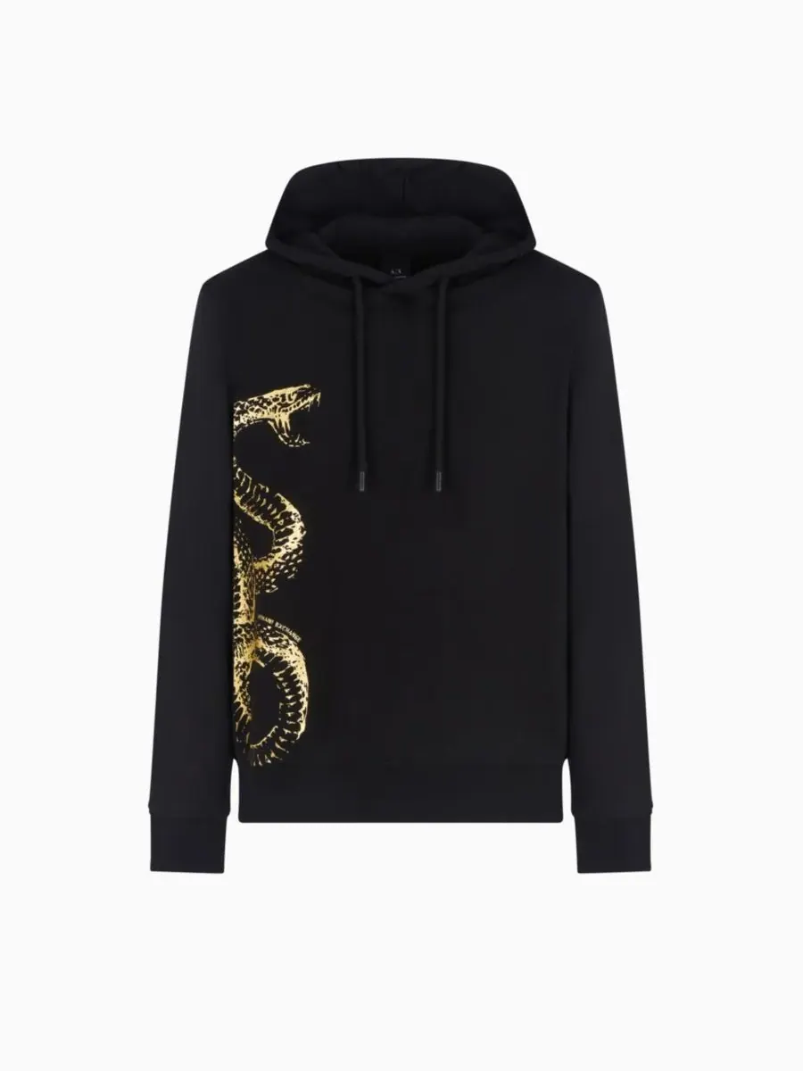 Мужская толстовка с графическим принтом на тему «Лунный Новый год» A|X Armani Exchange — изображение 2 из 6, черный
