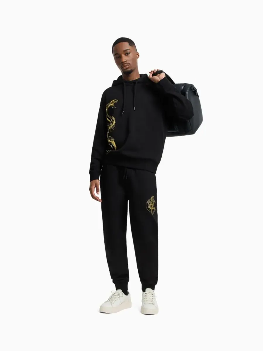 Мужская толстовка с графическим принтом на тему «Лунный Новый год» A|X Armani Exchange — изображение 3 из 6, черный