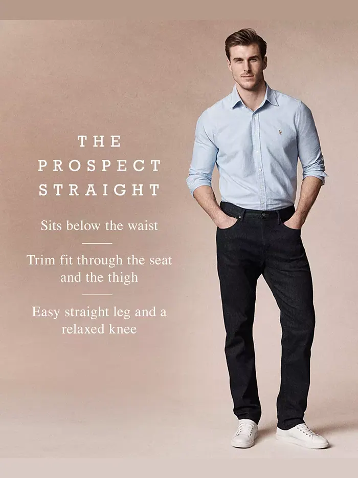 Мужские прямые джинсы Big & Tall Prospect с эффектом стрейч Polo Ralph Lauren — изображение 8 из 8