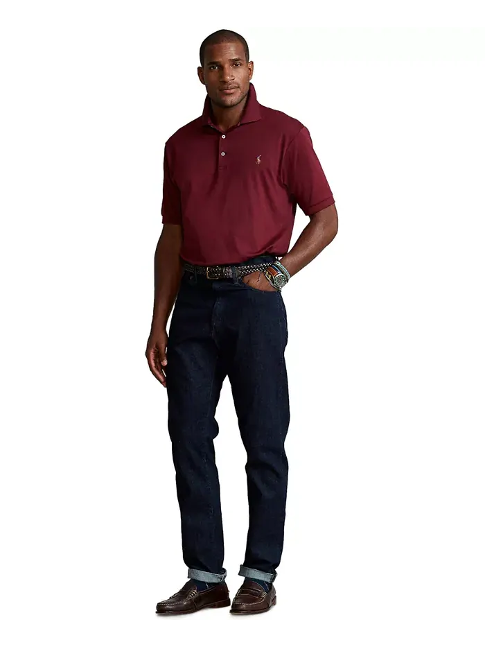 Мужские прямые джинсы Big & Tall Prospect с эффектом стрейч Polo Ralph Lauren — изображение 3 из 11, темно-синий