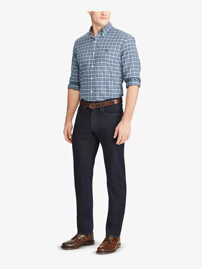 Мужские прямые джинсы Big & Tall Prospect с эффектом стрейч Polo Ralph Lauren — изображение 7 из 11, темно-синий