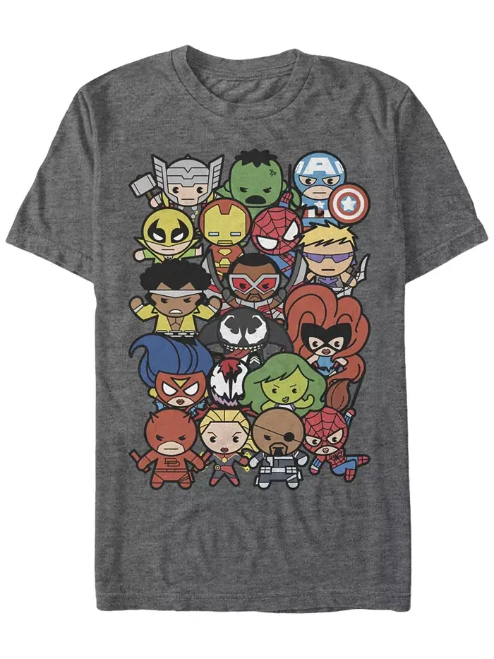 Футболка с коротким рукавом Marvel Men's Comic Collection Kawaii Marvel Men's Dogpile Fifth Sun — изображение 1 из 1