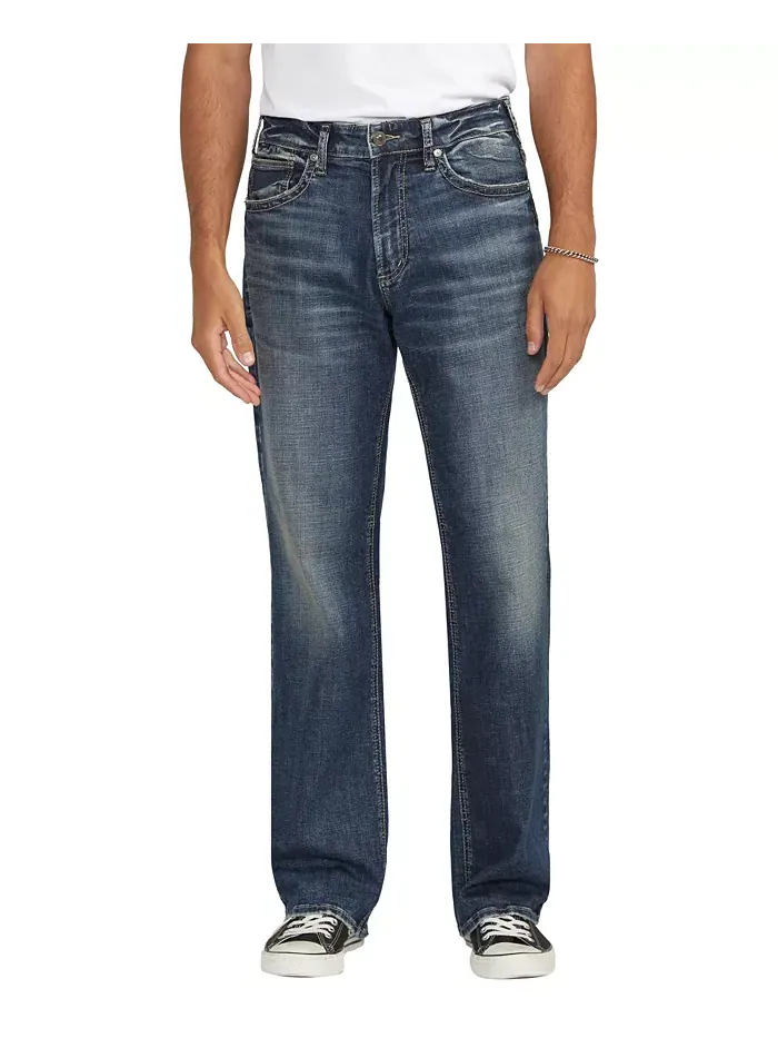 Мужские джинсы Gordie Relaxed Fit Straight Leg Silver Jeans Co. — изображение 2 из 4, синий