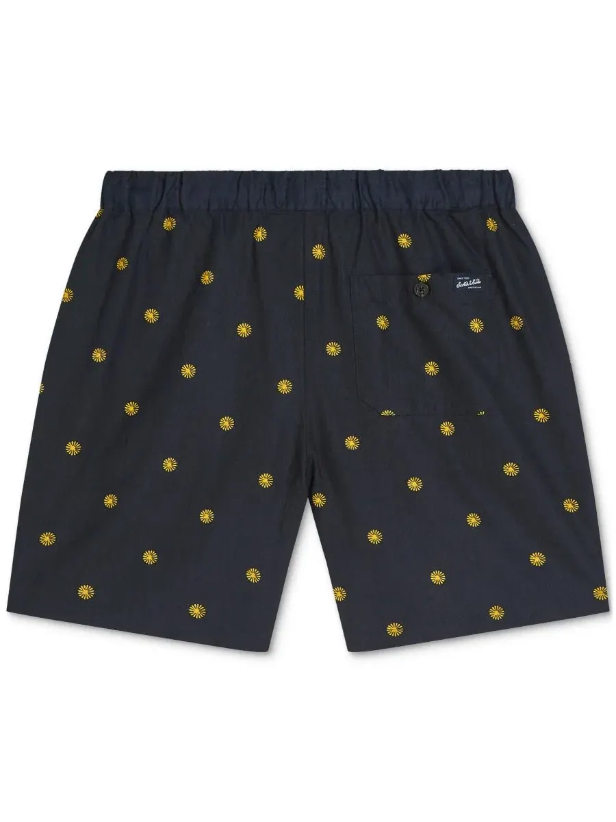 Мужские шорты из смесовой льняной ткани с принтом SCOTCH & SODA — изображение 6 из 6, золотистый