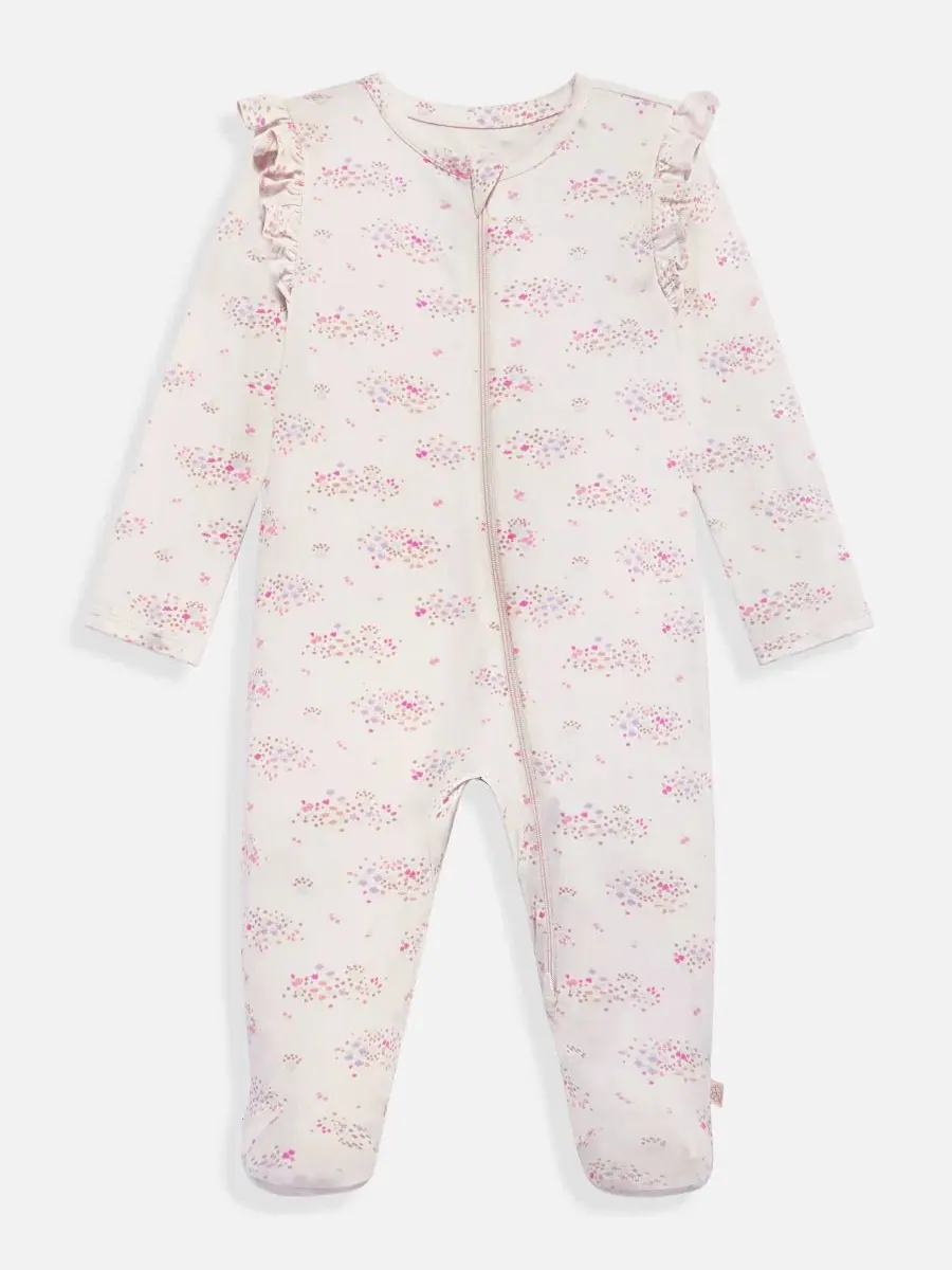 Детский комбинезон Everyday Baby Essentials для девочек с оборками, двусторонней молнией и — изображение 1 из 4