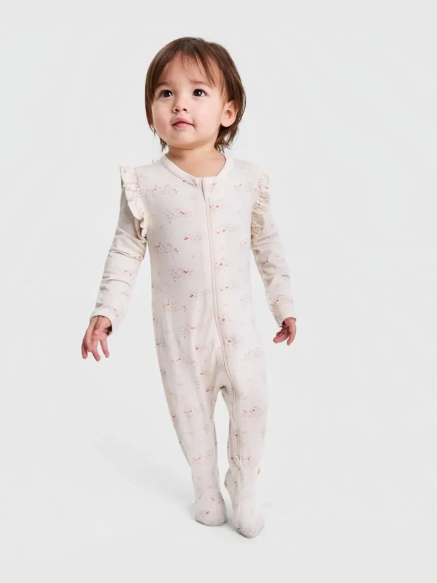 Детский комбинезон Everyday Baby Essentials для девочек с оборками, двусторонней молнией и — изображение 2 из 4