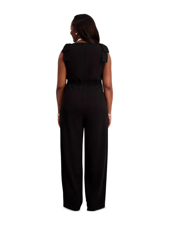 Женский комбинезон с завязками, Regular & Plus Size Kasper — изображение 2 из 4, черный