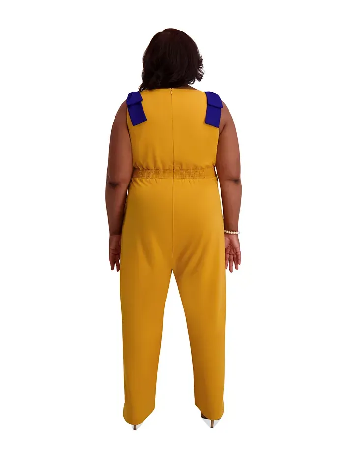 Женский комбинезон с завязками, Regular & Plus Size Kasper — изображение 4 из 4, золотистый