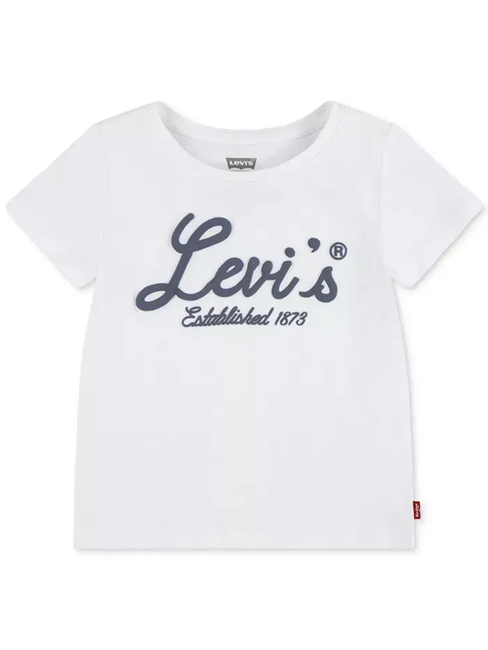 Футболка с графическим принтом Big Girls Script Logo Levi's — изображение 1 из 4, яркий белый