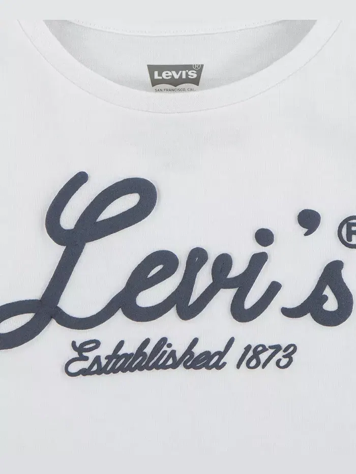 Футболка с графическим принтом Big Girls Script Logo Levi's — изображение 3 из 4, яркий белый